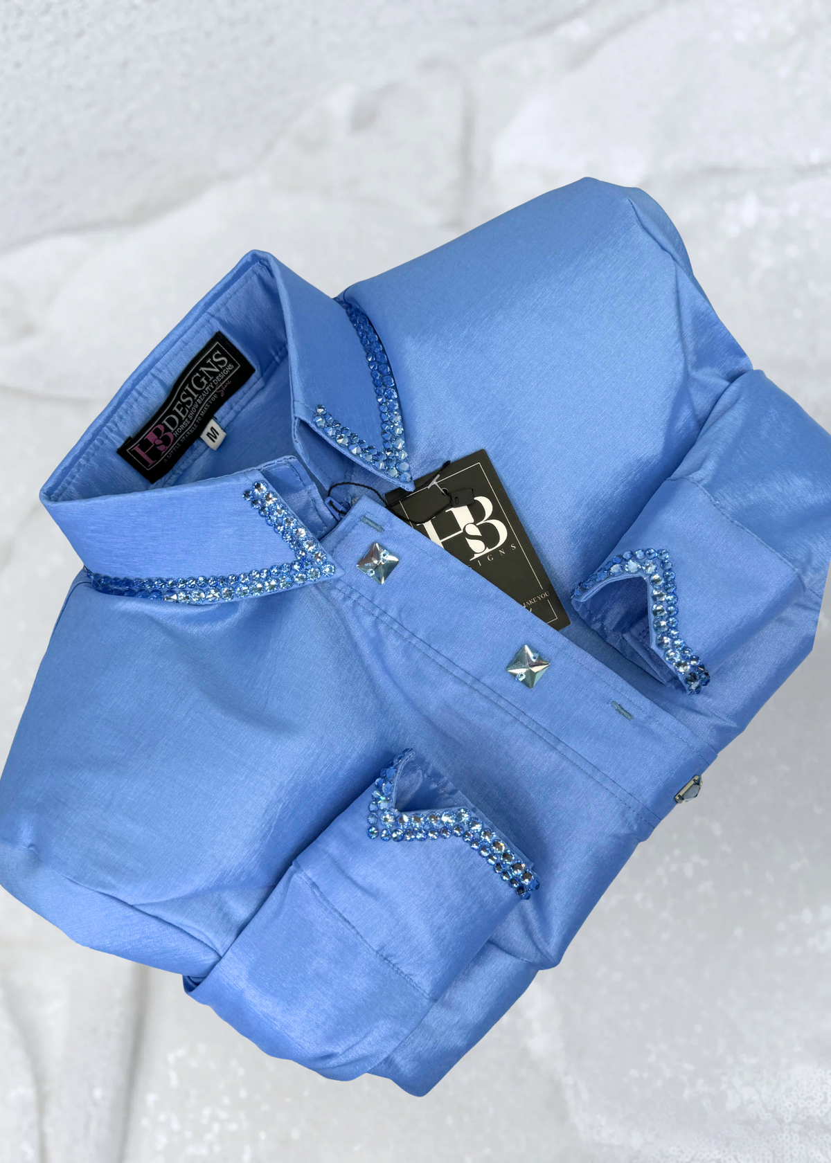 SIMPLY Periwinkle Stretch Taffeta Day Shirt