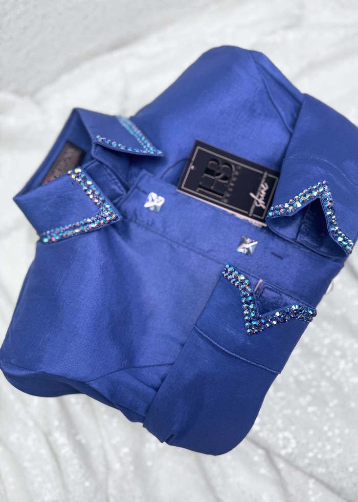 SIMPLY Indigo Stretch Taffeta Day Shirt