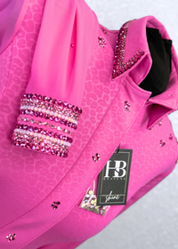 GLITZY BREEZY Pink Leopard Stretch Spandex Day Shirt