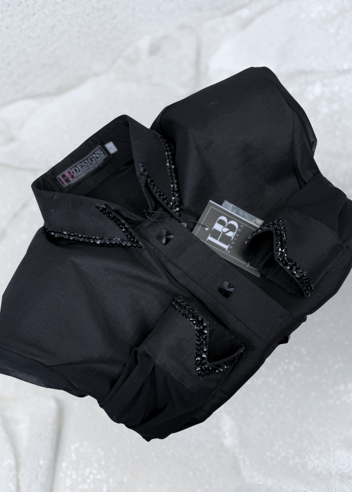 SIMPLY BREEZY Black Mesh Sleeve Stretch Taffeta Day Shirt