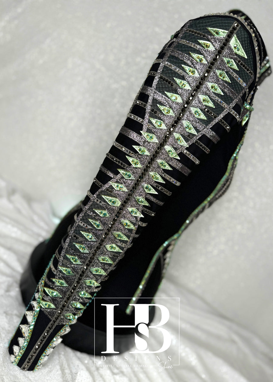 Mint Green, Grey and Black Jacket 1006