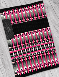 ERICA 1.0 Black, Hot Pink, Fuschia, Peach, White and Black Sparkle Metallic Premium Pad 1036