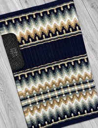 KATIE 1.5 Dark Navy, Tan, Champagne, Grey and White Premium Pad 1048