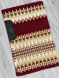 ERICA 1.0 Burgundy Maroon, Tan/Camel, Cream, Taupe and White Premium Pad 1079 Item 1079