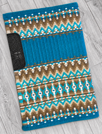 EMILY 1.0 Bright Teal, Turquoise, Camel and White Premium Pad 1112