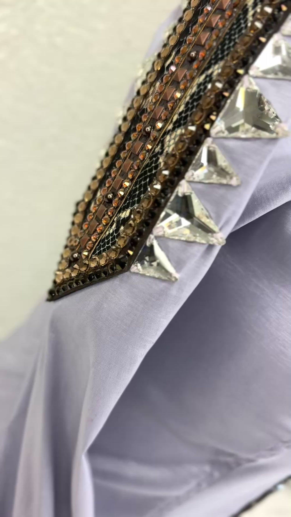 GLAM Icey Lavender w/ Bronze, Brown and Black Taffeta Day Shirt