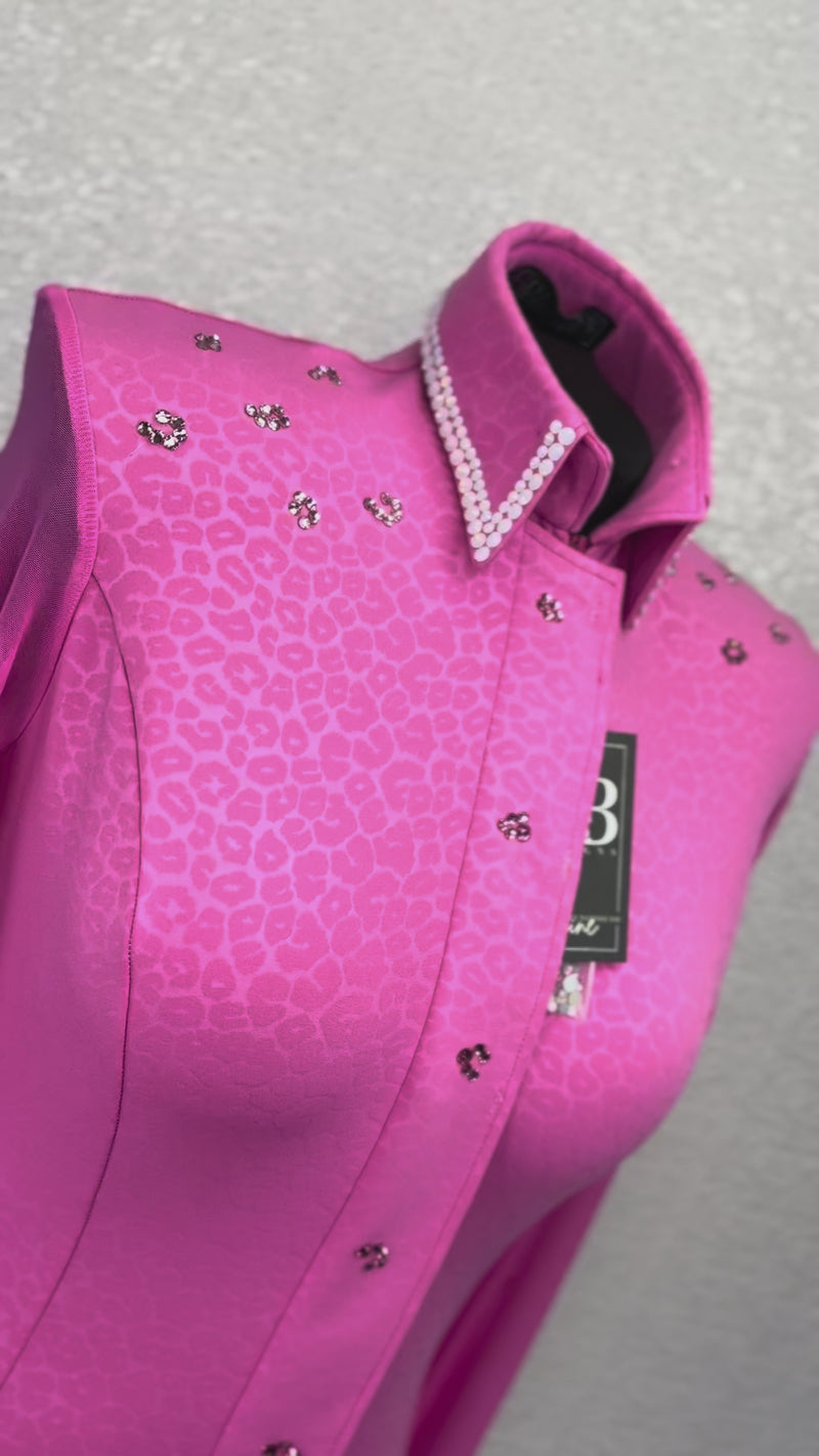 SIMPLY BREEZY Pink Leopard Stretch Spandex Day Shirt