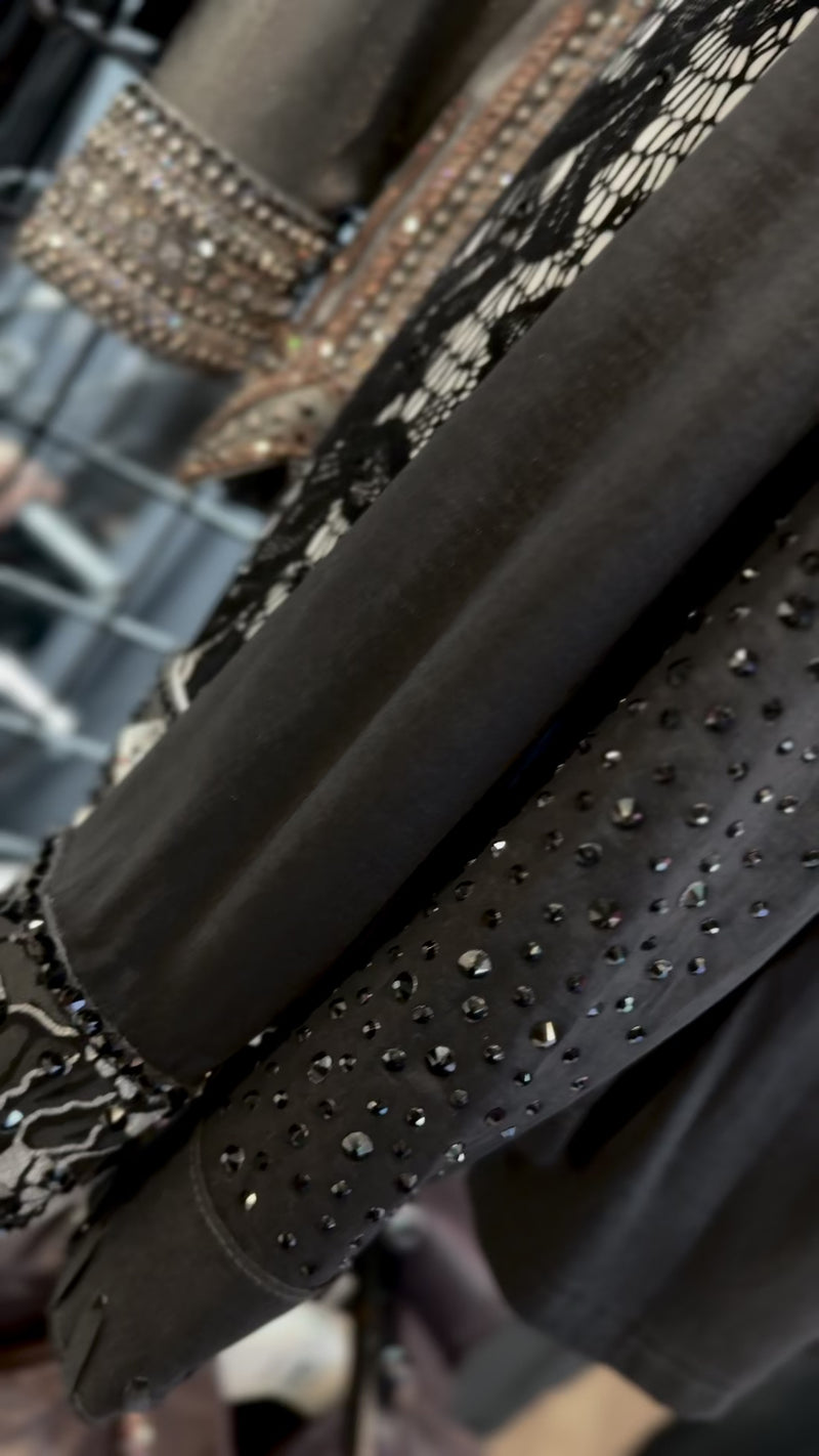 SIMPLY+ Black w/ Whipstitch Stretch Taffeta Day Shirt